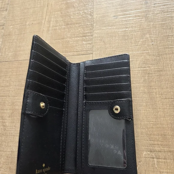 Kate Spade Black Leather Wallet - Picture 3 of 4
